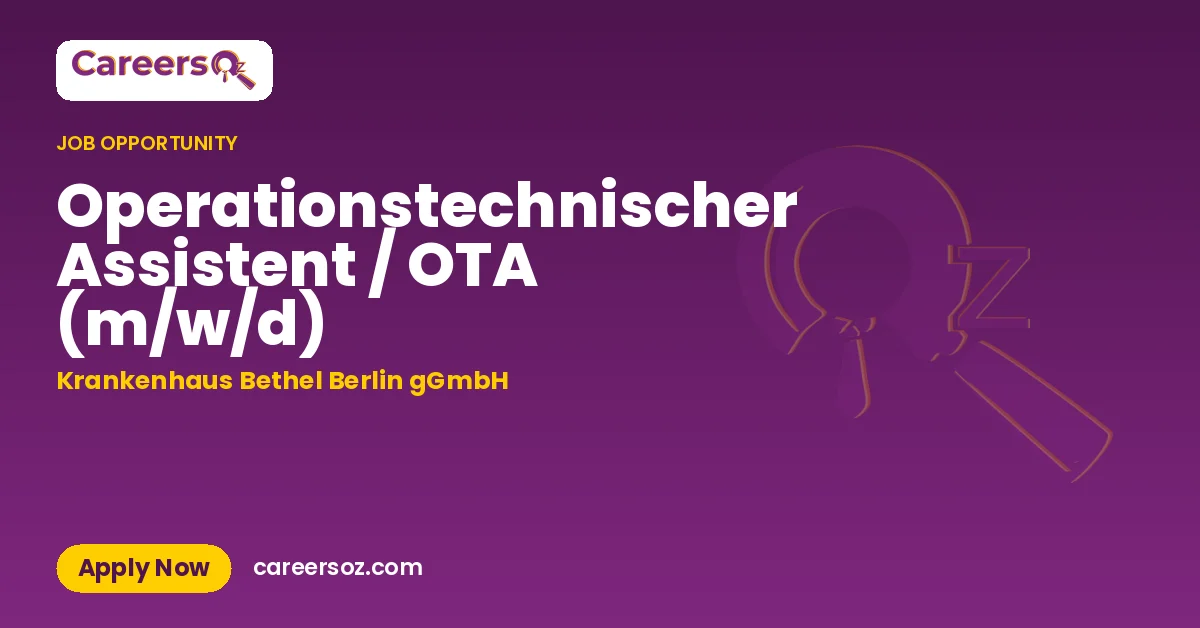 Operationstechnischer Assistent / OTA (m/w/d) – Krankenhaus Bethel Berlin gGmbH