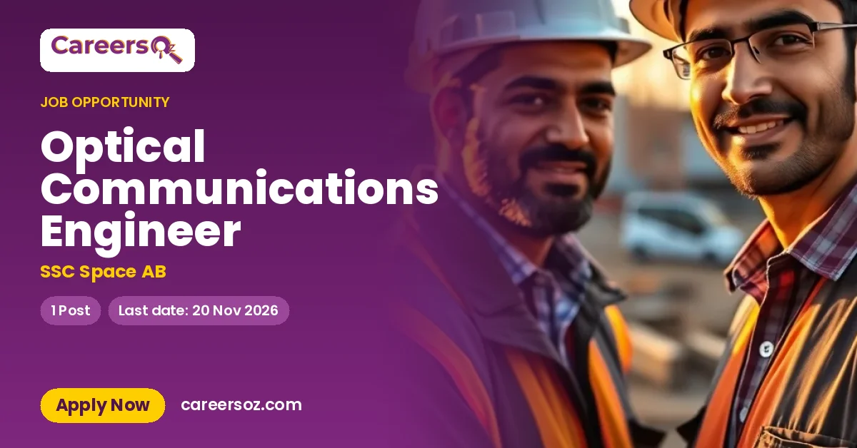 Optical Communications Engineer – SSC Space AB