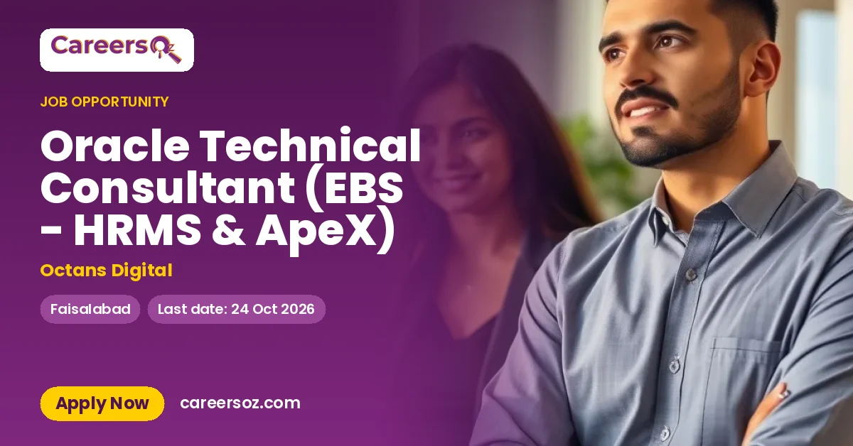 Oracle Technical Consultant (EBS - HRMS & ApeX) – Octans Digital