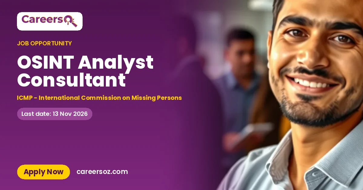 OSINT Analyst Consultant – ICMP - International Commission on Missing Persons
