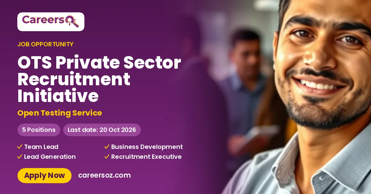 OTS Private Sector Recruitment Initiative – Open Testing Service