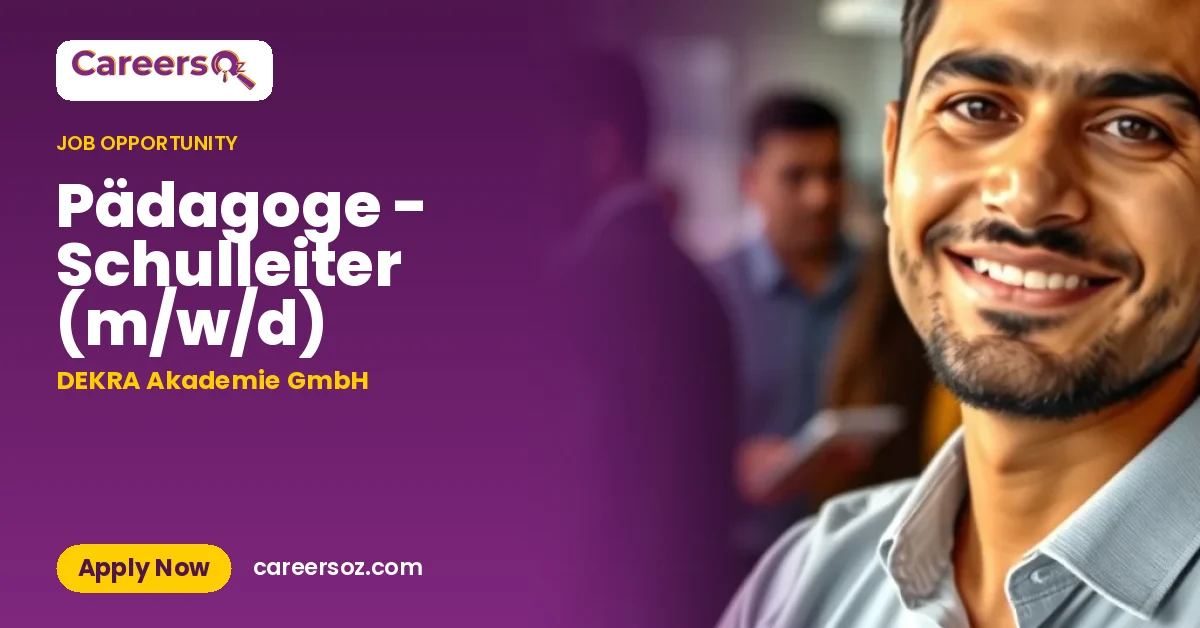Pädagoge - Schulleiter (m/w/d) – DEKRA Akademie GmbH