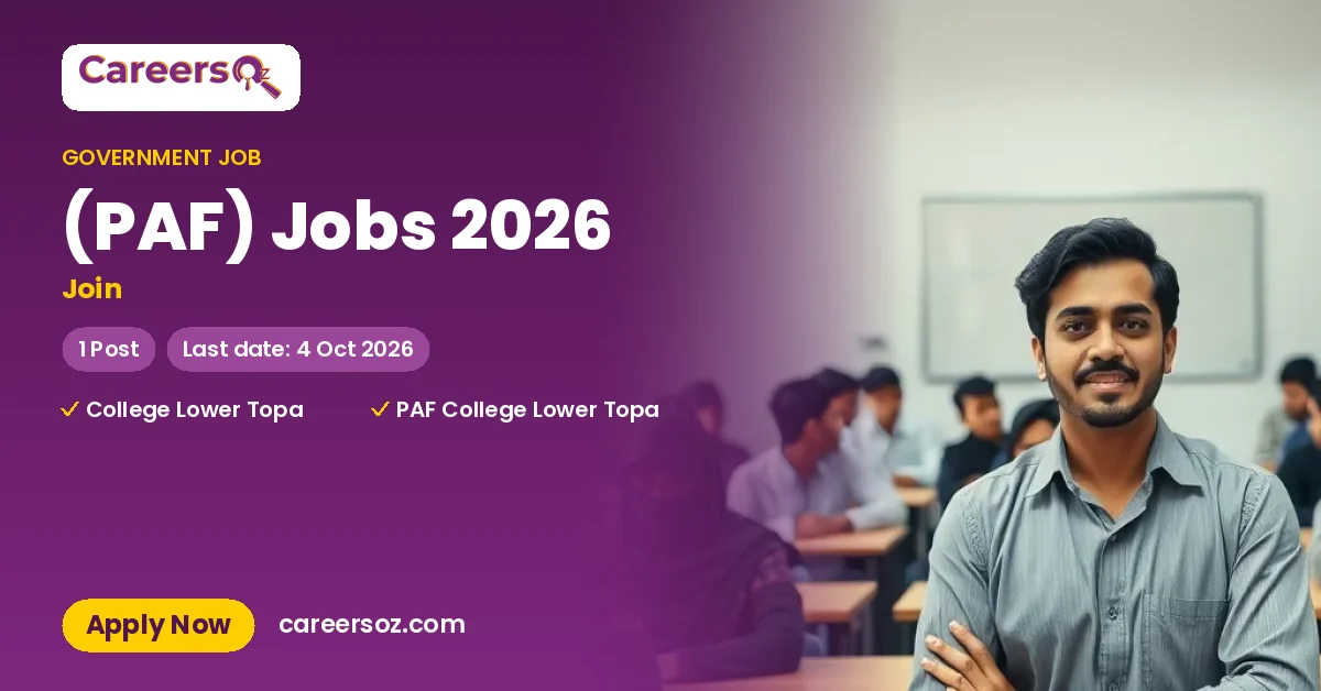 (PAF) Jobs 2026 – Join