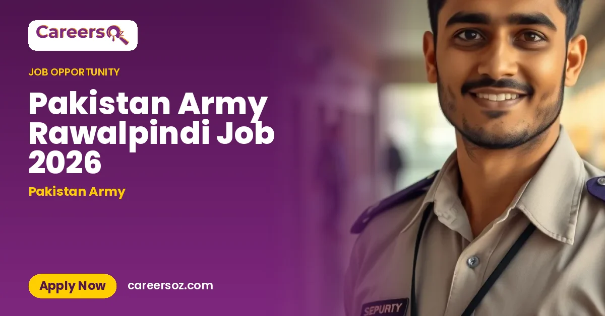 Pakistan Army Rawalpindi Job 2026 – Pakistan Army