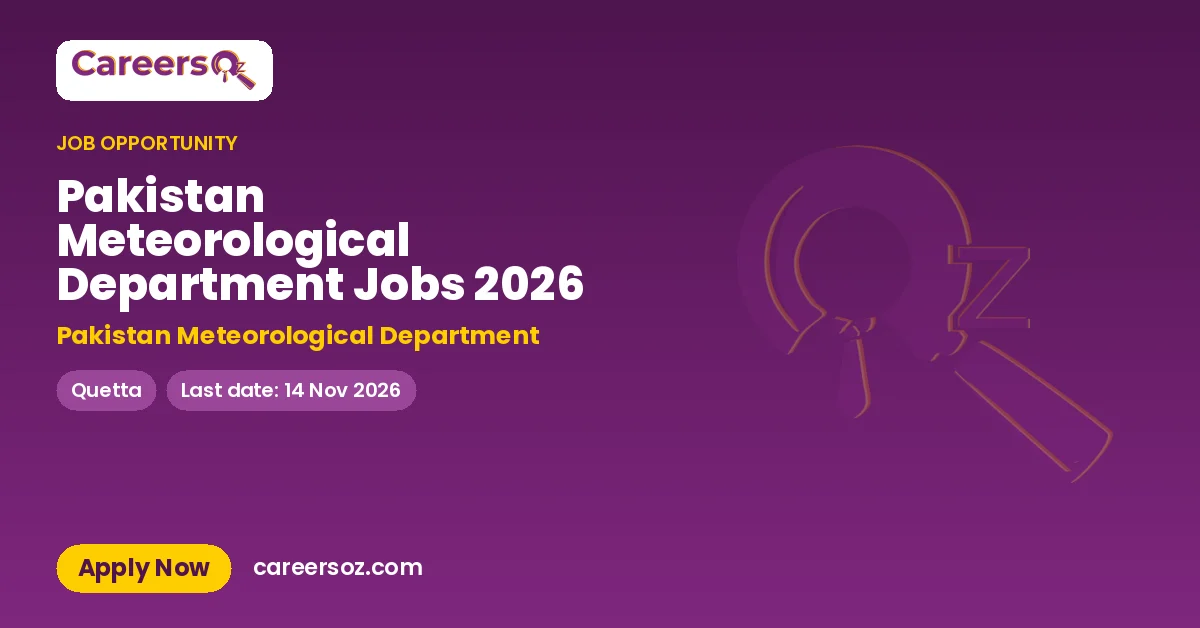 Pakistan Meteorological Department Jobs 2026 – Pakistan Meteorological Department