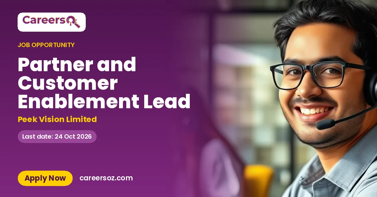 Partner and Customer Enablement Lead – Peek Vision Limited
