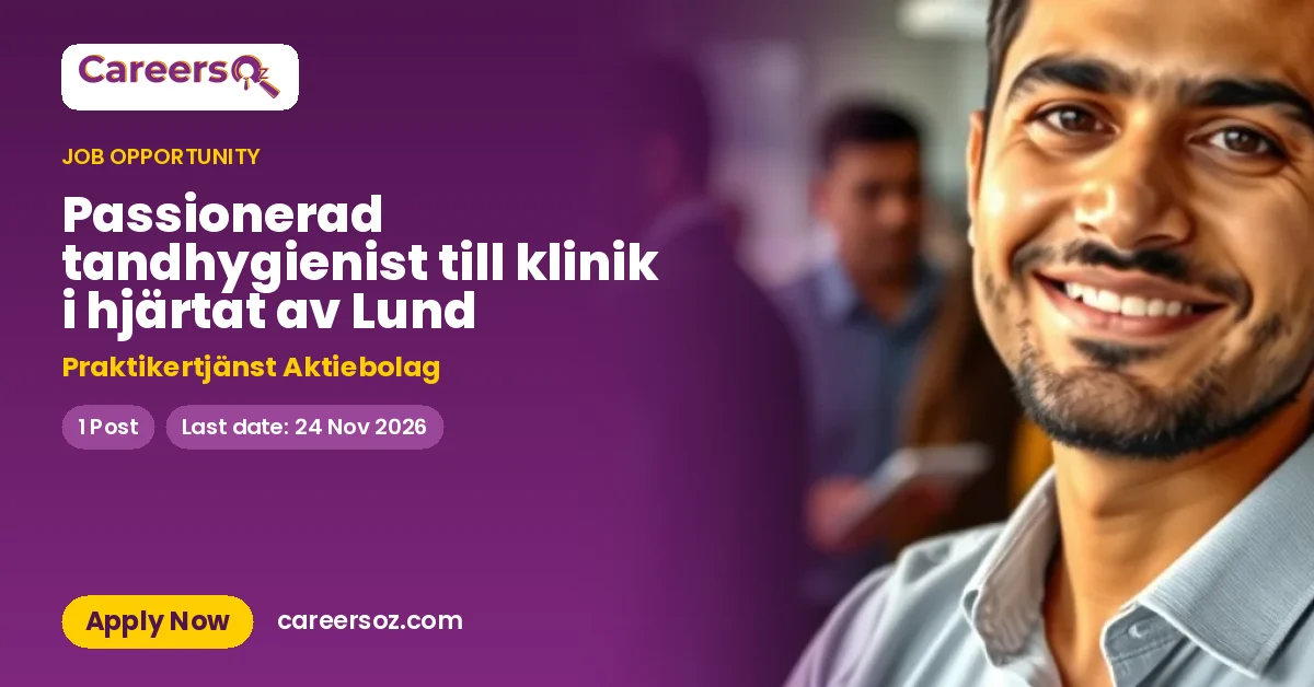 Passionerad tandhygienist till klinik i hjärtat av Lund – Praktikertjänst Aktiebolag