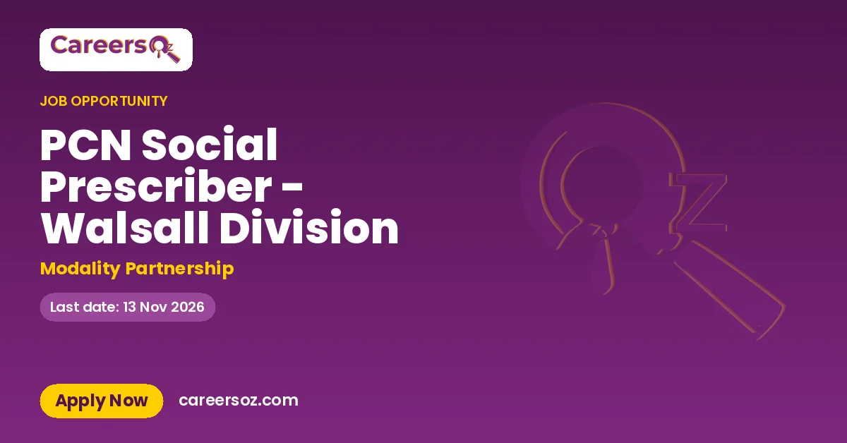 PCN Social Prescriber - Walsall Division – Modality Partnership