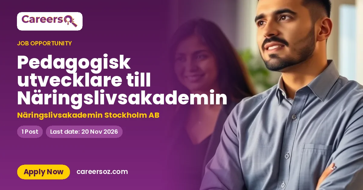 Pedagogisk utvecklare till Näringslivsakademin – Näringslivsakademin Stockholm AB