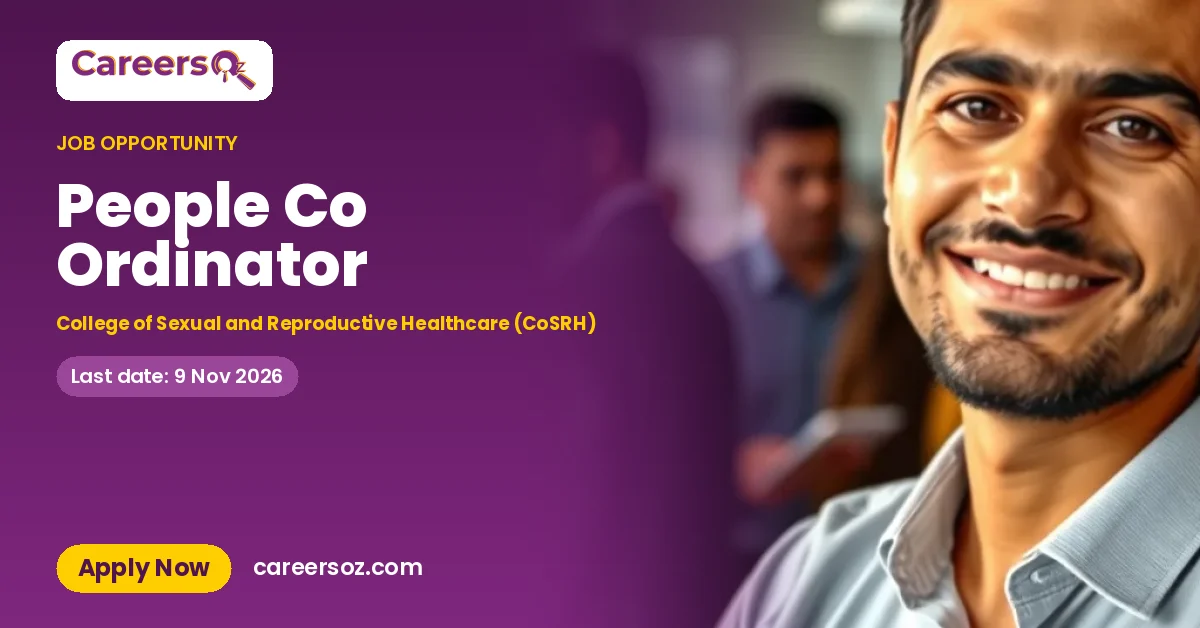 People Co Ordinator – College of Sexual and Reproductive Healthcare (CoSRH)