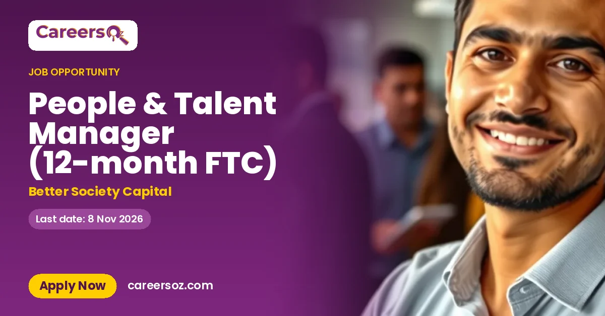 People & Talent Manager (12-month FTC) – Better Society Capital