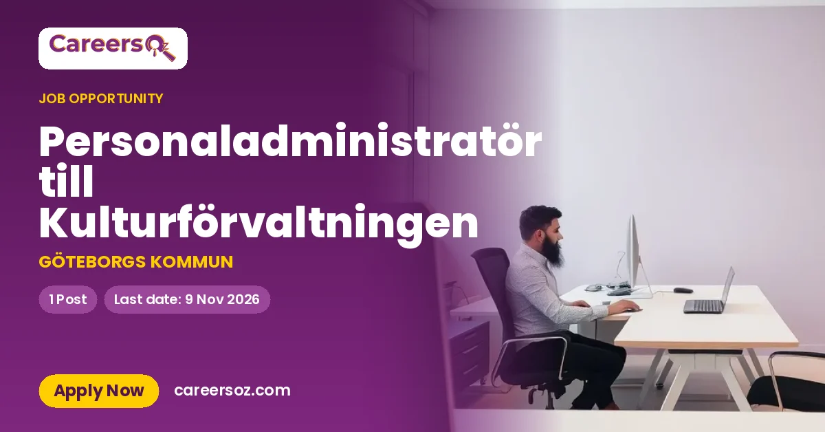 Personaladministratör till Kulturförvaltningen – GÖTEBORGS KOMMUN