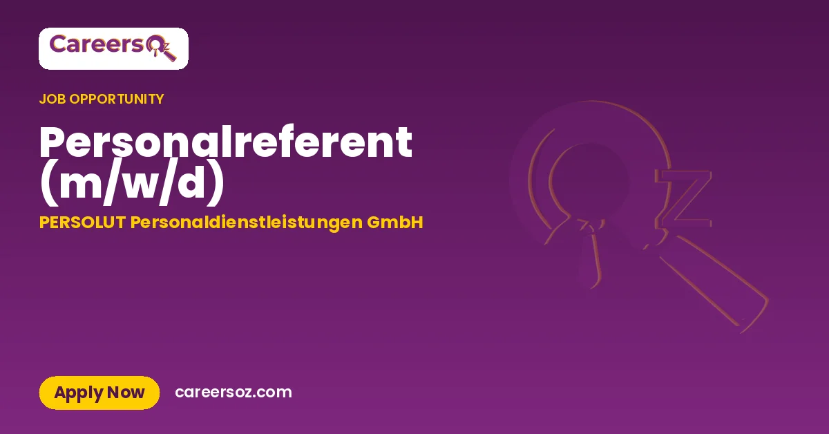 Personalreferent (m/w/d) – PERSOLUT Personaldienstleistungen GmbH