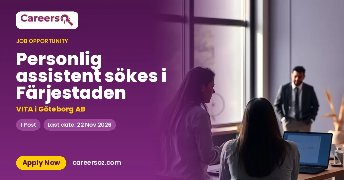 Personlig assistent sökes i Färjestaden – VITA i Göteborg AB