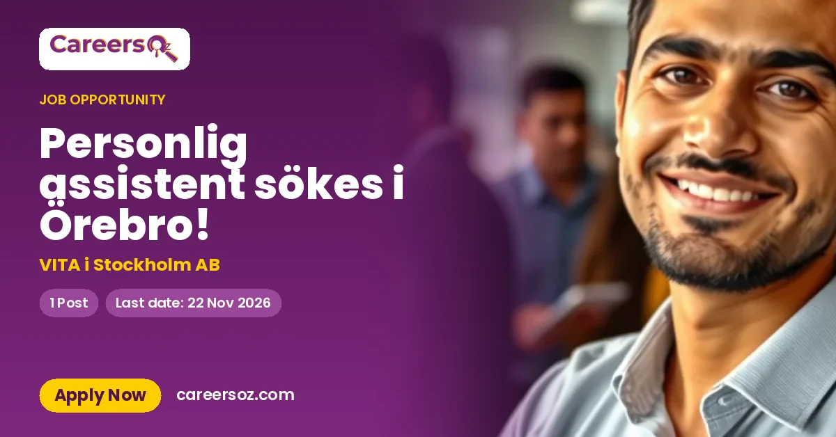 Personlig assistent sökes i Örebro! – VITA i Stockholm AB