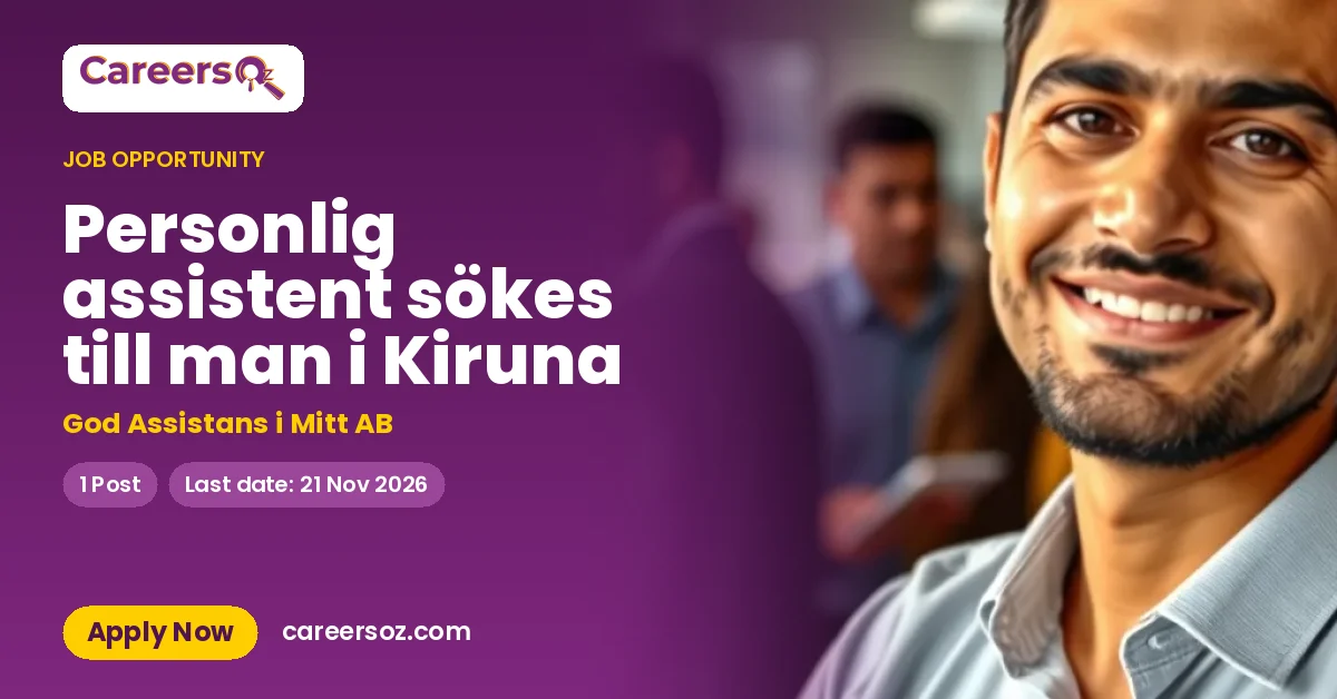 Personlig assistent sökes till man i Kiruna – God Assistans i Mitt AB