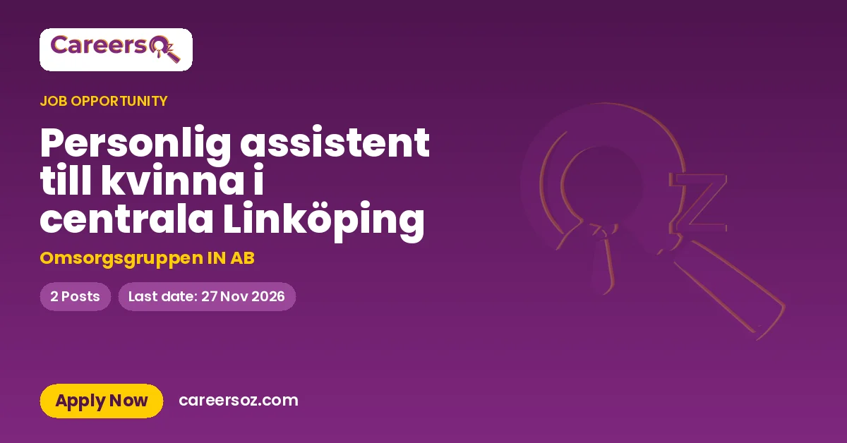 Personlig assistent till kvinna i centrala Linköping – Omsorgsgruppen IN AB