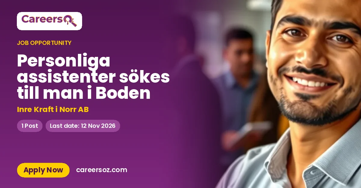 Personliga assistenter sökes till man i Boden – Inre Kraft i Norr AB