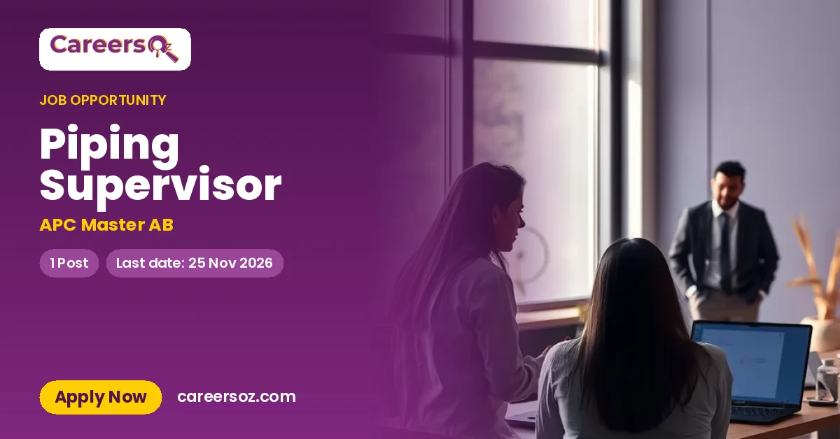 Piping Supervisor – APC Master AB
