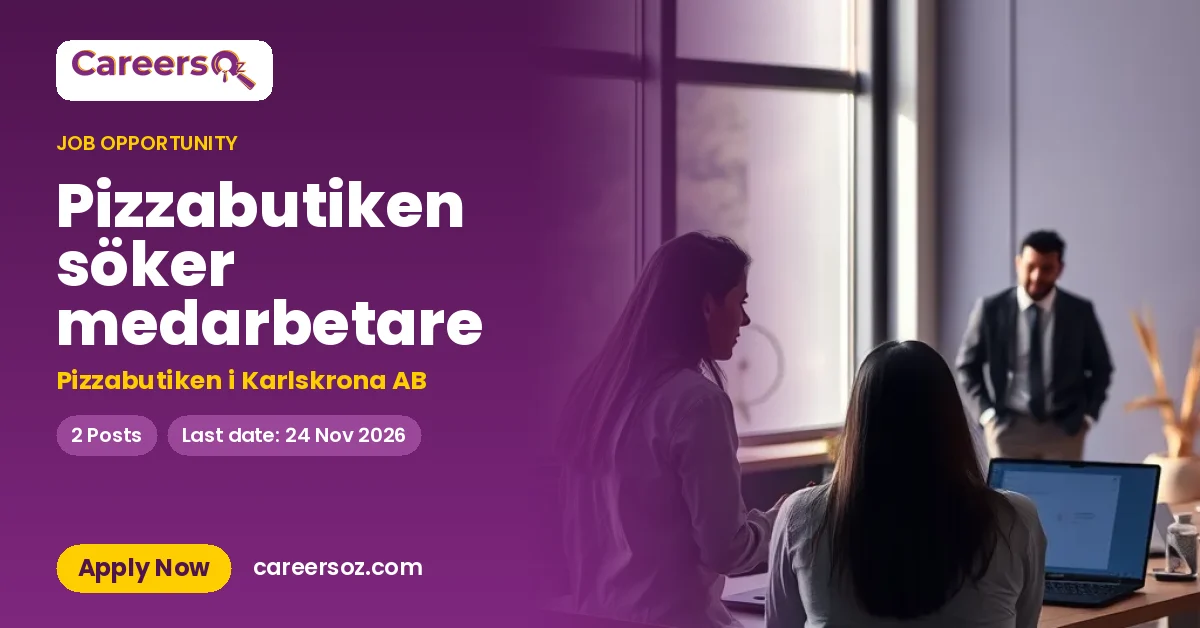 Pizzabutiken söker medarbetare – Pizzabutiken i Karlskrona AB