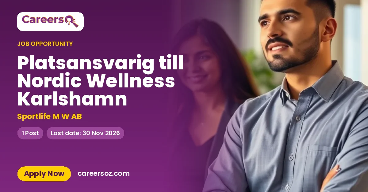 Platsansvarig till Nordic Wellness Karlshamn – Sportlife M W AB
