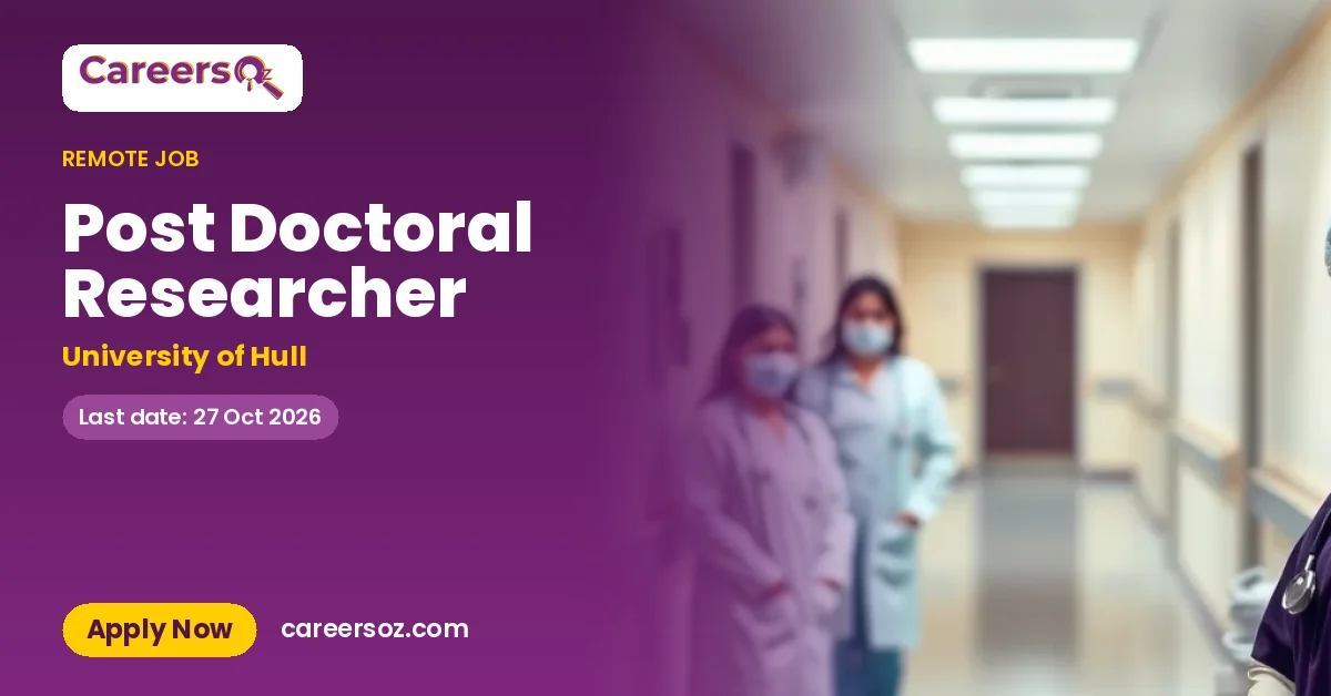 Post Doctoral Researcher – University of Hull