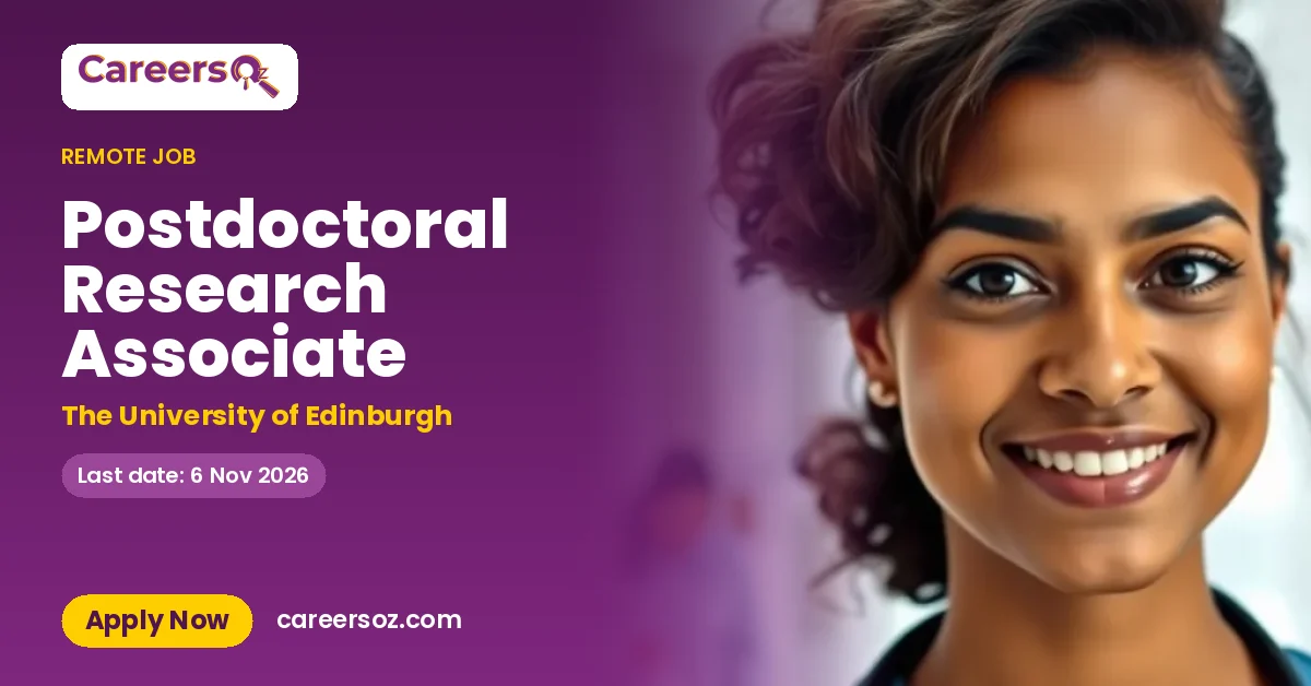Postdoctoral Research Associate – The University of Edinburgh