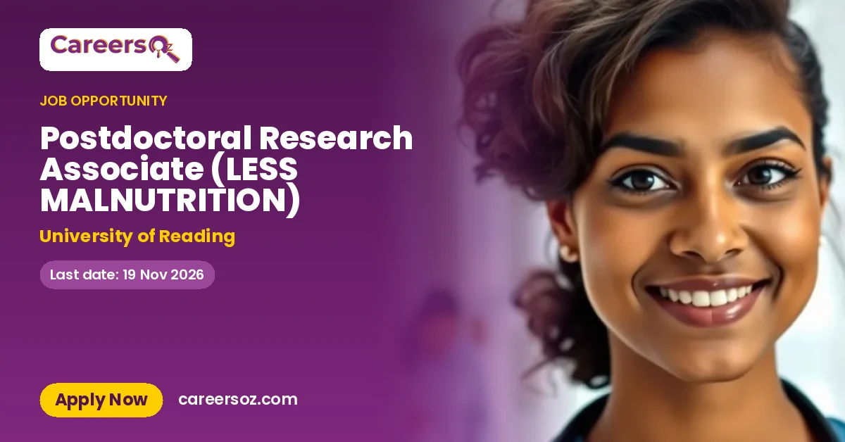Postdoctoral Research Associate (LESS MALNUTRITION) – University of Reading