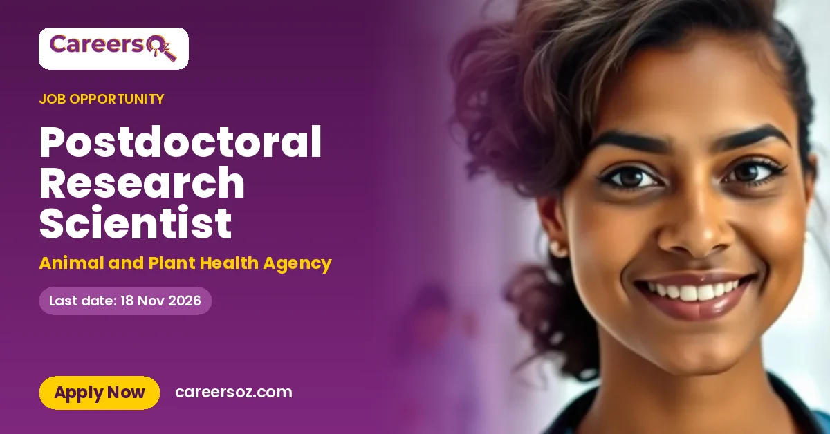 Postdoctoral Research Scientist – Animal and Plant Health Agency