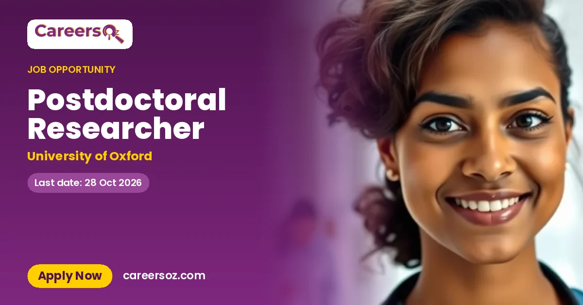 Postdoctoral Researcher – University of Oxford