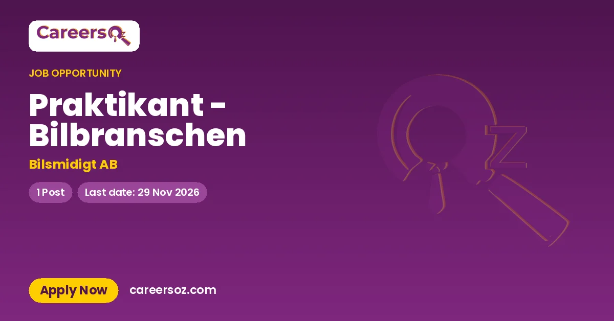 Praktikant - Bilbranschen – Bilsmidigt AB