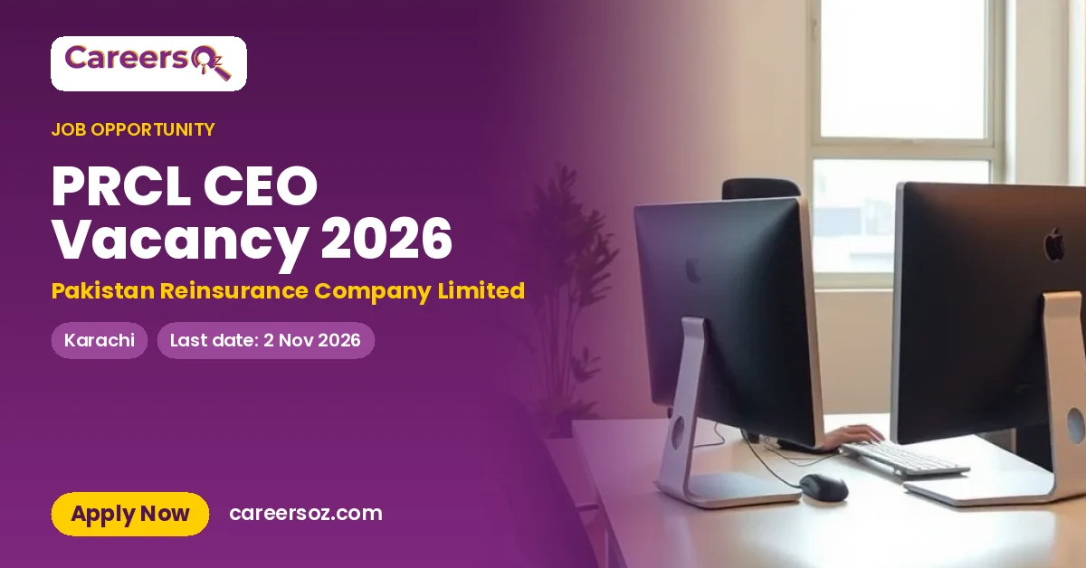 PRCL CEO Vacancy 2026 – Pakistan Reinsurance Company Limited