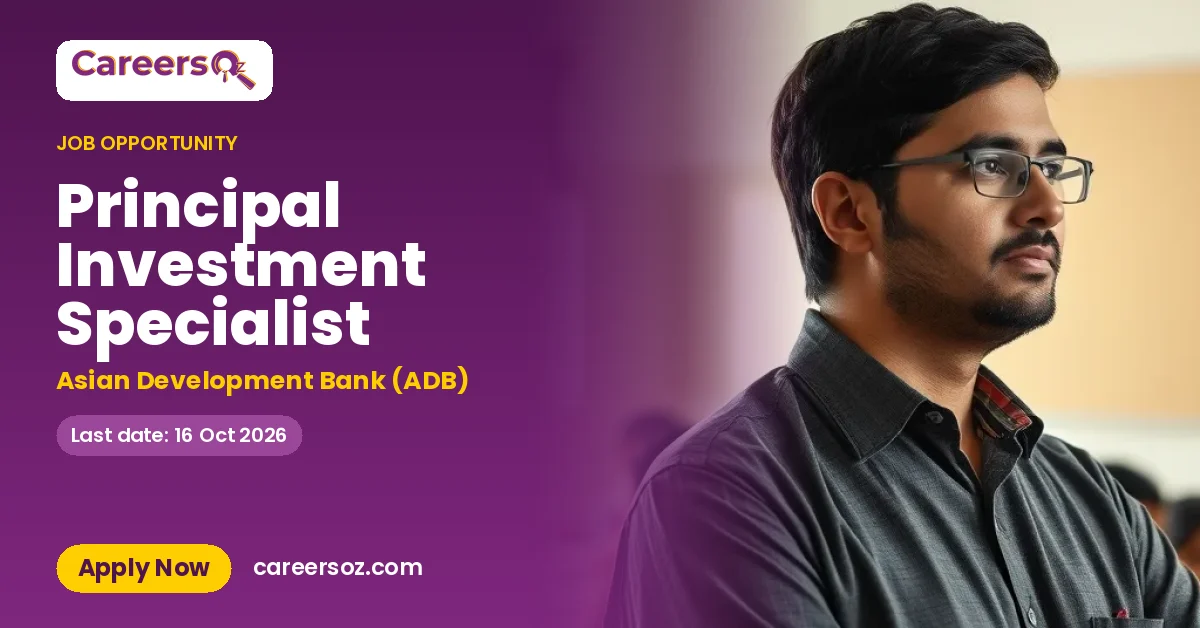 Principal Investment Specialist – Asian Development Bank (ADB)