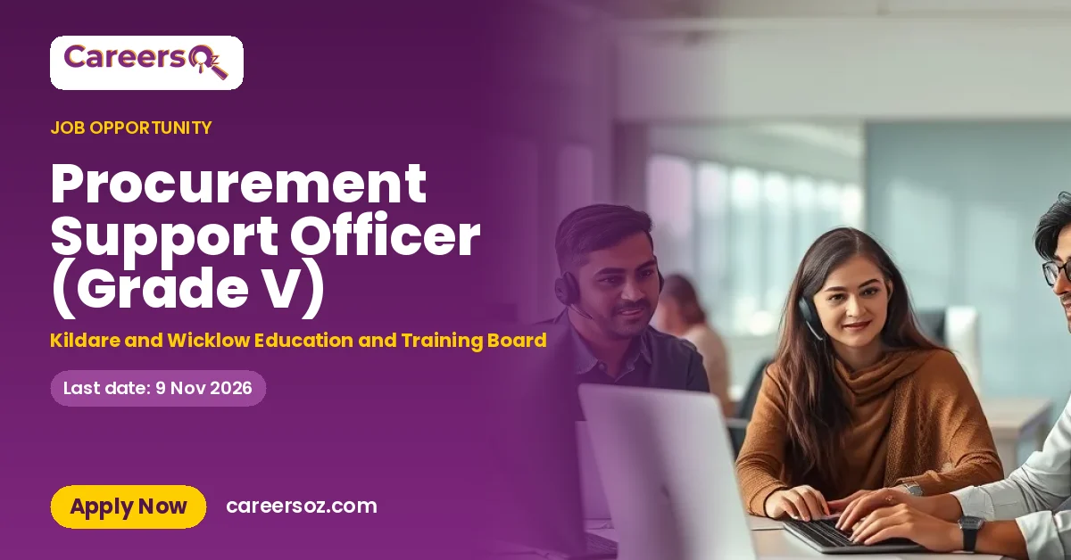 Procurement Support Officer (Grade V) – Kildare and Wicklow Education and Training Board