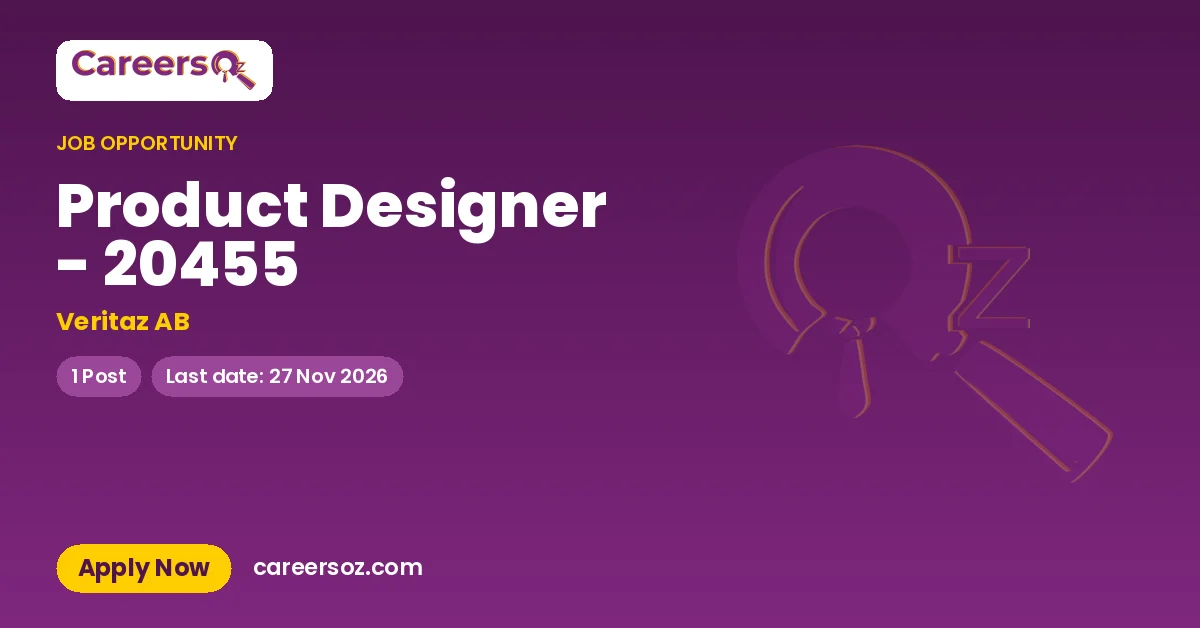 Product Designer - 20455 – Veritaz AB