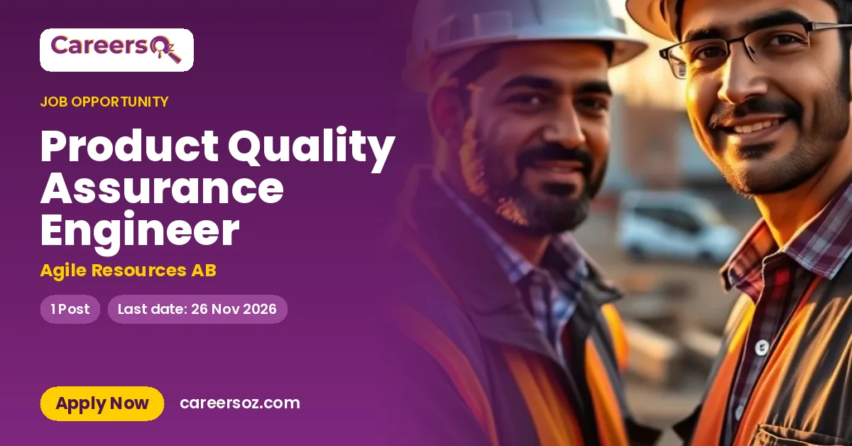 Product Quality Assurance Engineer – Agile Resources AB