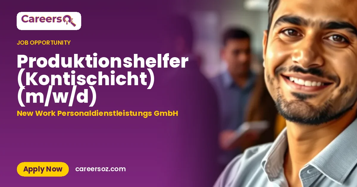 Produktionshelfer (Kontischicht) (m/w/d) – New Work Personaldienstleistungs GmbH