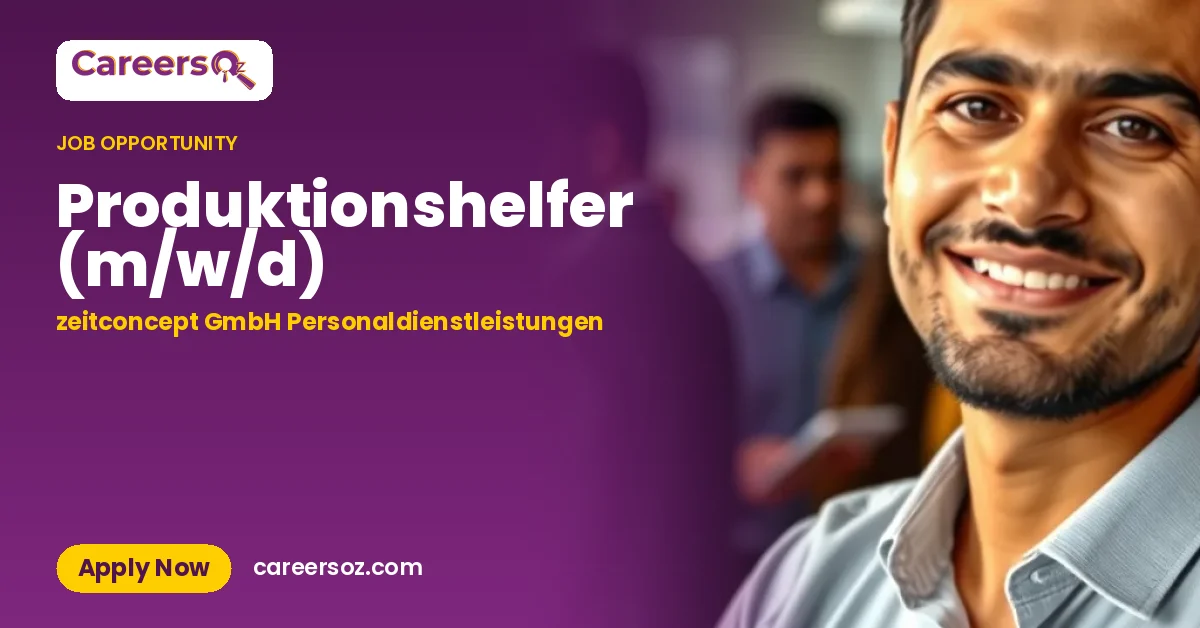 Produktionshelfer (m/w/d) – zeitconcept GmbH Personaldienstleistungen