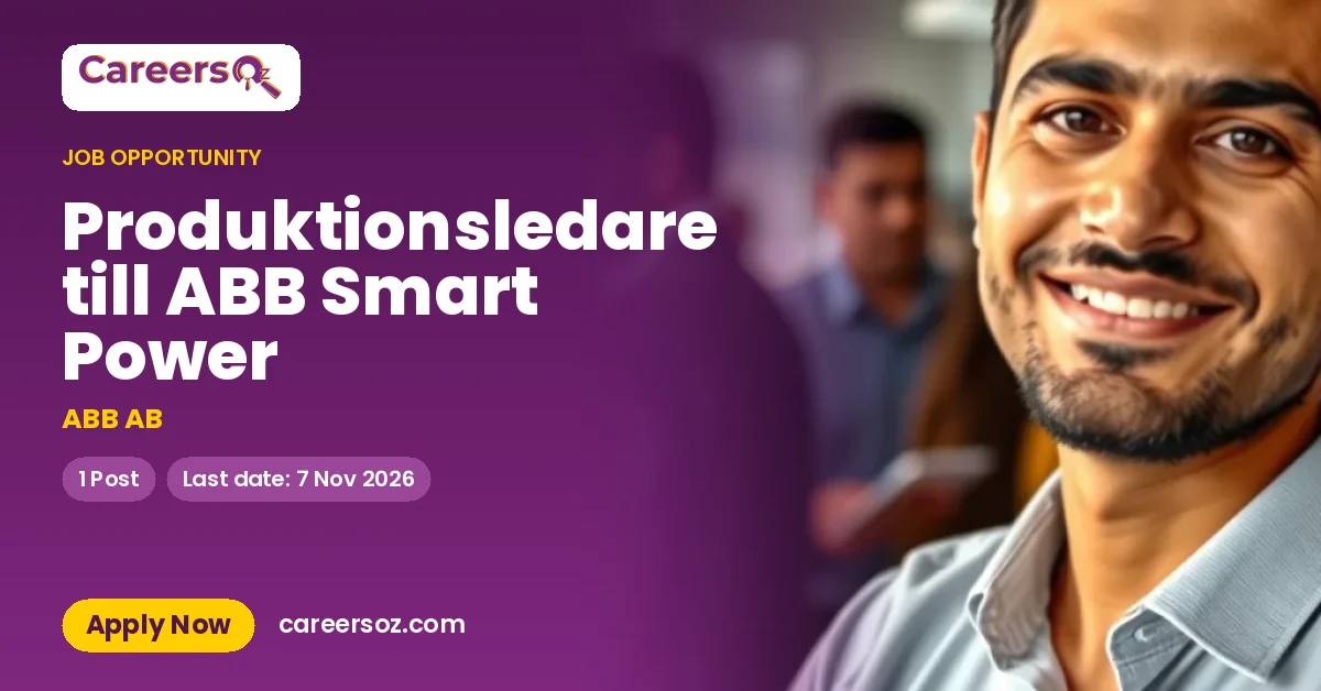 Produktionsledare till ABB Smart Power – ABB AB