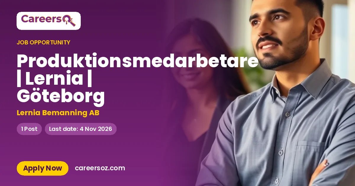 Produktionsmedarbetare | Lernia | Göteborg – Lernia Bemanning AB