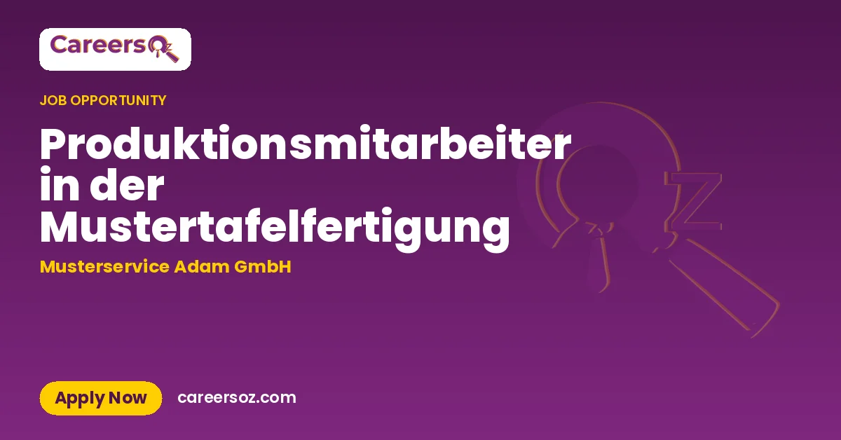 Produktionsmitarbeiter in der Mustertafelfertigung – Musterservice Adam GmbH