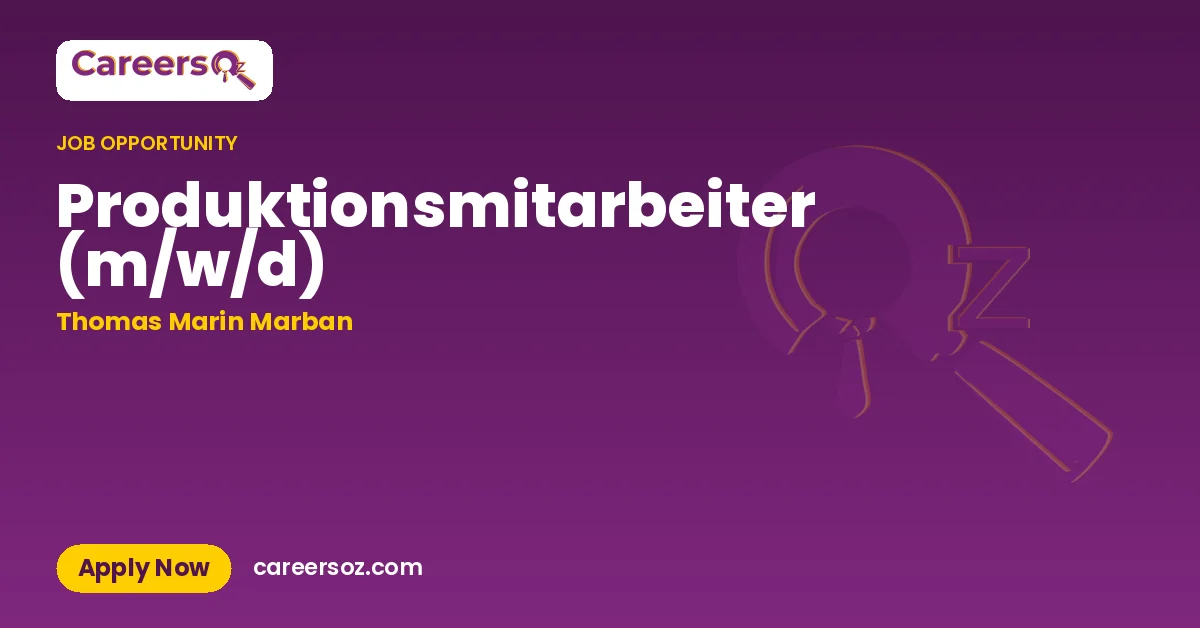 Produktionsmitarbeiter (m/w/d) – Thomas Marin Marban