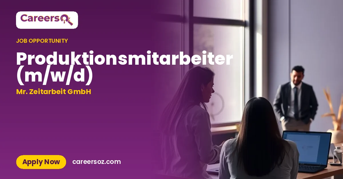 Produktionsmitarbeiter (m/w/d) – Mr. Zeitarbeit GmbH