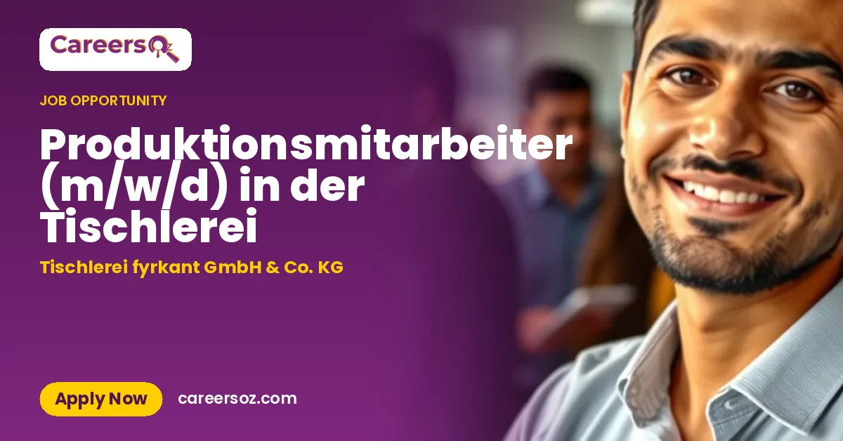 Produktionsmitarbeiter (m/w/d) in der Tischlerei – Tischlerei fyrkant GmbH & Co. KG