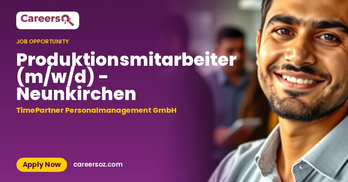 Produktionsmitarbeiter (m/w/d) - Neunkirchen – TimePartner Personalmanagement GmbH