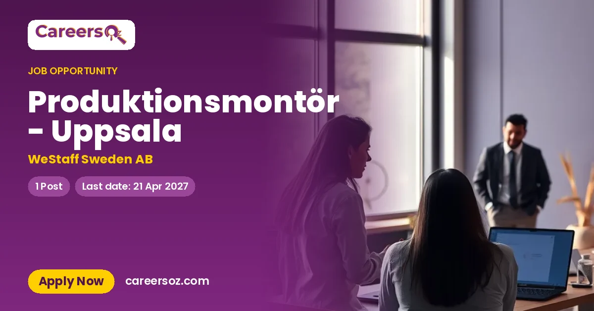 Produktionsmontör - Uppsala – WeStaff Sweden AB