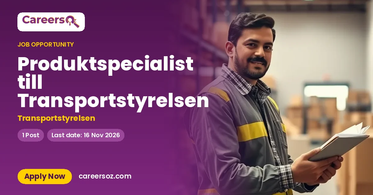 Produktspecialist till Transportstyrelsen – Transportstyrelsen
