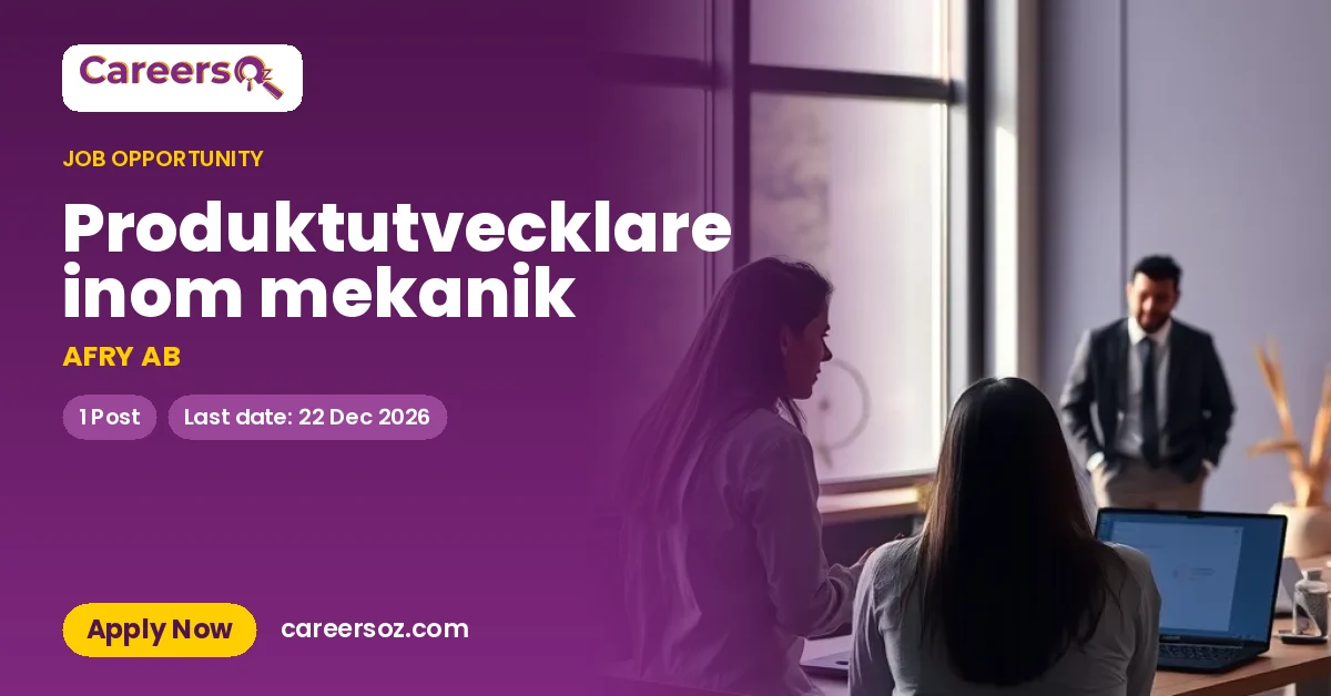 Produktutvecklare inom mekanik – AFRY AB