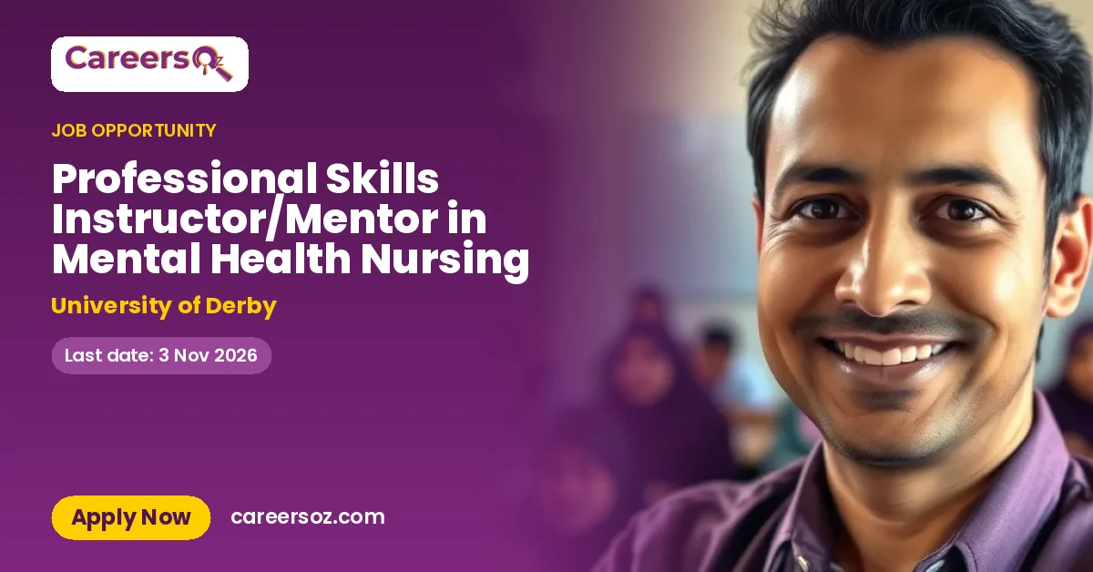 Professional Skills Instructor/Mentor in Mental Health Nursing – University of Derby
