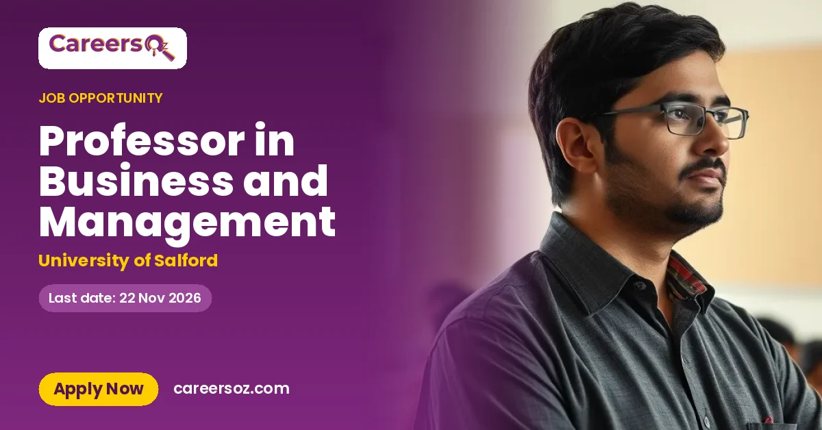 Professor in Business and Management – University of Salford